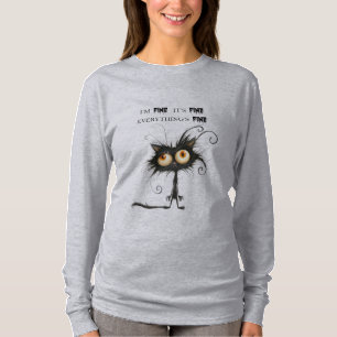 Gestresste Kat Ik Ben Prima Alles Is Prima T-shirt