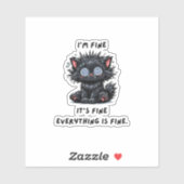 gestresste kat sticker (Vel)