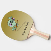 Gestresste leraar Funny Skull Tafeltennisbatje (Zijkant)