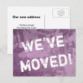 Gestresste textuur ziet er bewegende briefkaarten  (Voorkant / Achterkant)