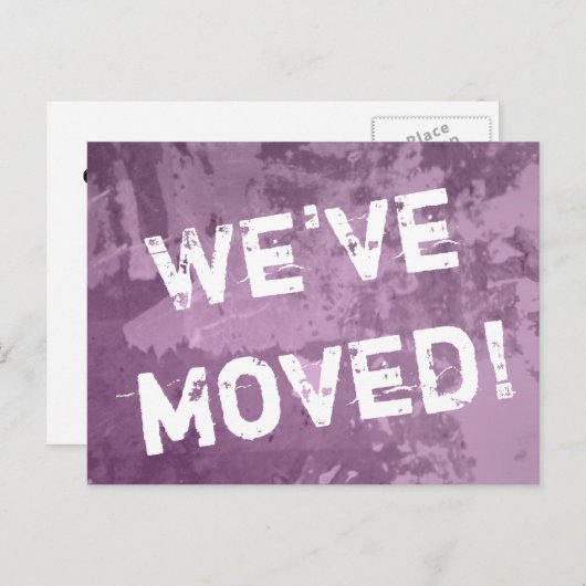 Gestresste textuur ziet er bewegende briefkaarten  (Voorkant / Achterkant)