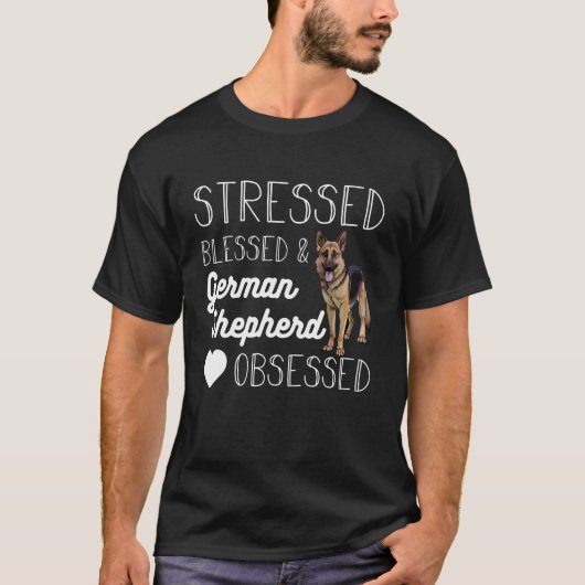 Gestrest Geblessed en geobsedeerd door Duitse Herd T-shirt (Voorkant)