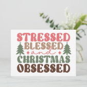 Gestrest, Gezegend, en Kerstmanisch Kaart (Staand voorkant)