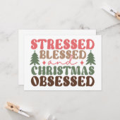 Gestrest, Gezegend, en Kerstmanisch Kaart (Voorkant / Achterkant in situ)