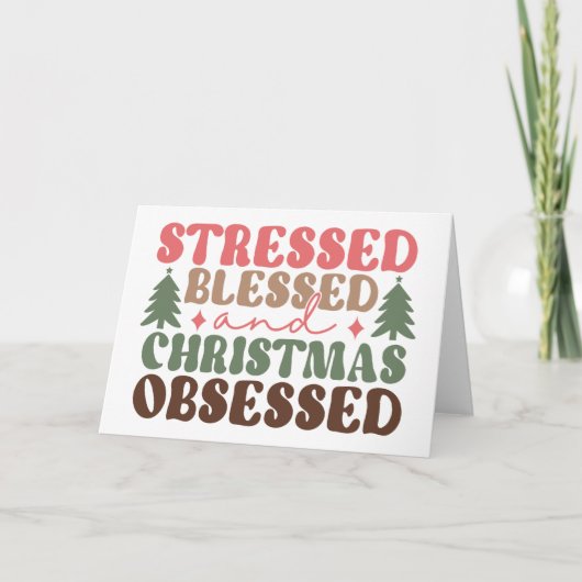 Gestrest, Gezegend, en Kerstmanisch Kaart (Voorkant)
