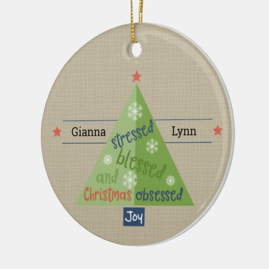 Gestrest gezegend keramisch ornament (Links)