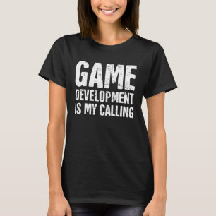 Gestreste indie gameontwikkelaar voor videogames t-shirt