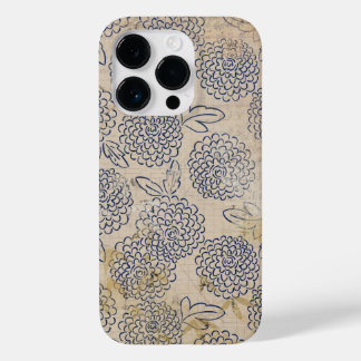 gestreste japans chrysant bloemen Case-Mate iPhone 14 pro hoesje