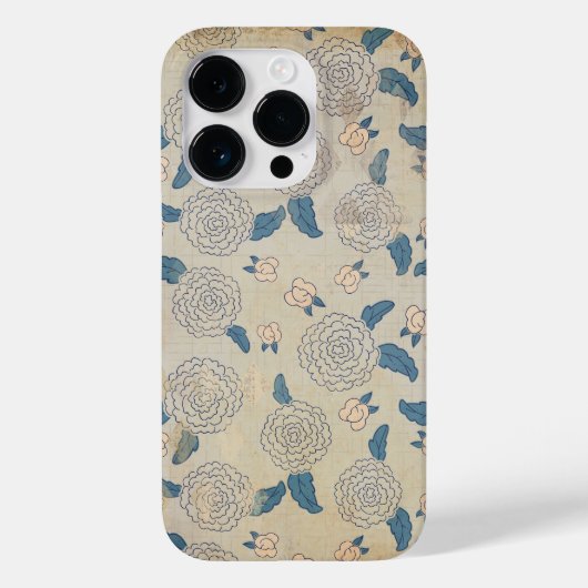 gestreste japanse bloemen en bladeren Case-Mate iPhone case (Achterkant)