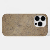  gestreste japanse bloemen en bladeren Case-Mate iPhone case (Achterkant (horizontaal))