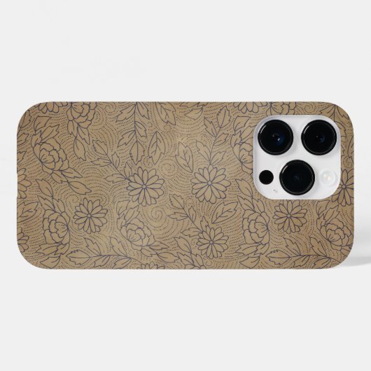  gestreste japanse bloemen en bladeren Case-Mate iPhone case (Achterkant (horizontaal))