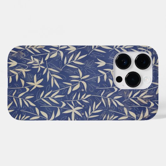  gestreste japanse bloemen en bladeren Case-Mate iPhone case (Achterkant (horizontaal))