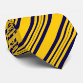 gestripte Stropdassen voor heren goud en marine (Opgerold)