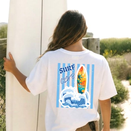 Gestripte Surfplank Strandkleding T-shirt