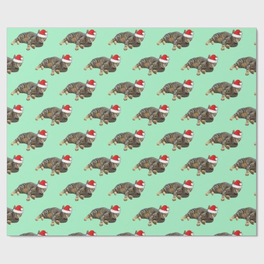 gestripte tablet met Santa Hat Cadeaupapier (Vlak)