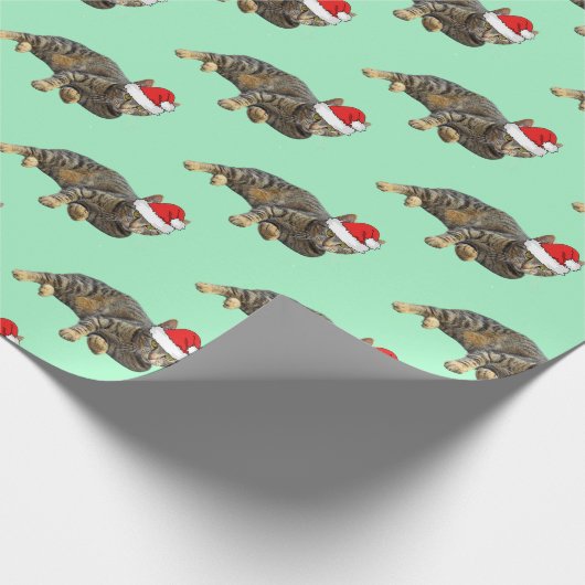 gestripte tablet met Santa Hat Cadeaupapier (Hoek)