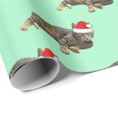 gestripte tablet met Santa Hat Cadeaupapier (Rol Hoek)