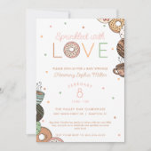 Gestrooid met Liefde Baby Shower Strooi Kaart (Voorkant)