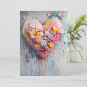 Gestrooid met Liefde Nodig uit | Lieve Stippen Kaart (Staand voorkant)