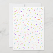 Gestrooid met Liefde Regenboog Baby Sprinkle Kaart (Achterkant)