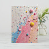 Gestrooid met Liefde Uitnodiging | Confetti Snoepj (Staand voorkant)