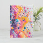 Gestrooid met Liefde Uitnodiging | Kleur Spatten (Staand voorkant)