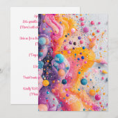 Gestrooid met Liefde Uitnodiging | Kleur Spatten (Voorkant / Achterkant)