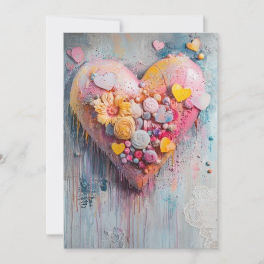 Gestrooid met liefde uitnodiging | Zoete Stippen (Voorkant)