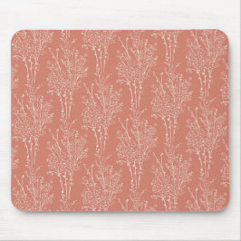 Gestrooide Bloem Silhouet Botanisch | Terracotta Muismat
