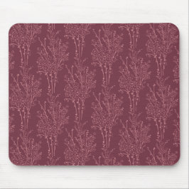 Gestrooide Bloemige Silhouet Botanisch | Diep Bord Muismat