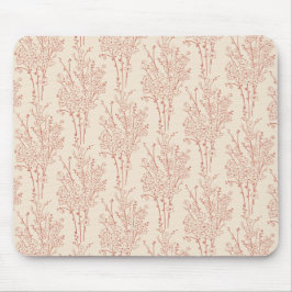 Gestrooide Bloemige Silhouet Botanisch | Warm Zand Muismat