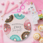 Gestrooide Donut 2e Verjaardagsfeesttafel Decor Papieren Bordje (Feest)