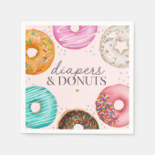 Gestrooide Donut Baby shower Party Decor Servet (Voorkant)
