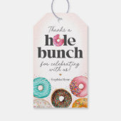 Gestrooide Donut Baby Shower Verjaardagsfeest Favo Cadeaulabel (Achterkant)