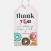 Gestrooide Donut Baby Shower Verjaardagsfeest Favo Cadeaulabel (Achterkant)