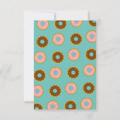 Gestrooide Donuts Aqua Blue Retro Baby Sprinkle Kaart (Achterkant)