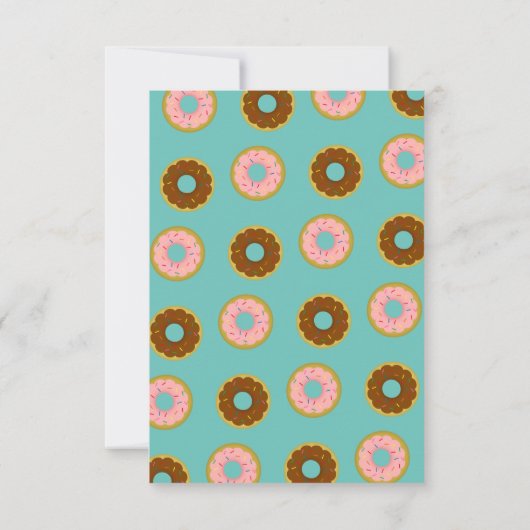 Gestrooide Donuts Aqua Blue Retro Baby Sprinkle Kaart (Achterkant)