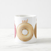 Gestrooide donuts roze, chocolade, esdoorn, vanill koffiemok (Center)