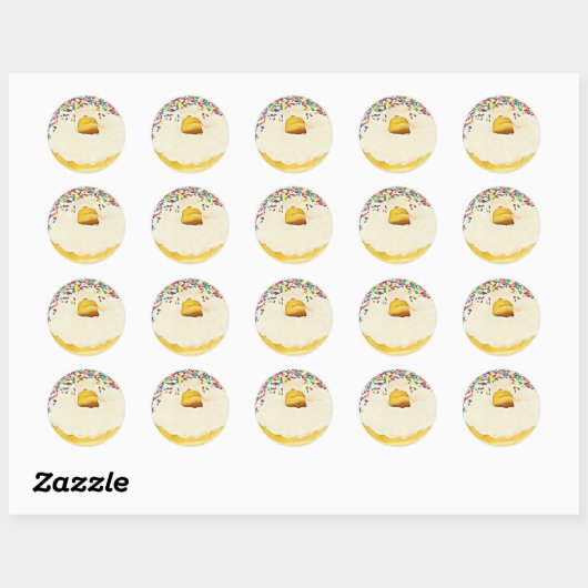 Gestrooide Frosted Doughnut Stickers (Vel)