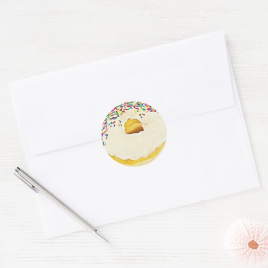 Gestrooide Frosted Doughnut Stickers (Envelop)