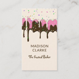 gestrooide frosting drip bakker bakkerij visitekaartje