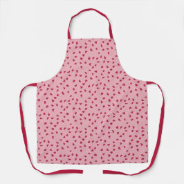 Gestrooide Hart Doodles Roze Valentijnsdag Schort
