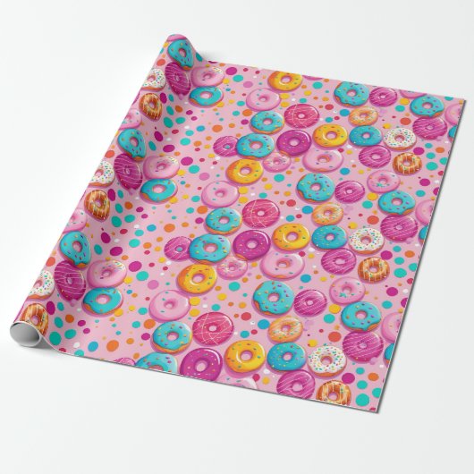 Gestrooide lekkernijen donut inpakpapier (Uitgerold)