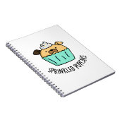 Gestrooide Pupcake Grappige Puppy Cupcake Stunt Notitieboek (Rechterzijde)