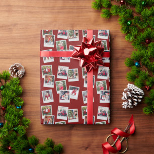 Gestrooide Snapshots Aangepaste Foto Cadeaupapier