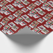 Gestrooide Snapshots Aangepaste Foto Cadeaupapier (Hoek)