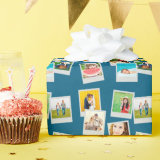 Gestrooide Snapshots Aangepaste Foto Cadeaupapier