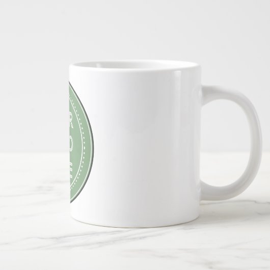 Gestroomlijnd, eigentijds, gepolijst en aanpasbaar grote koffiekop (Rechts)