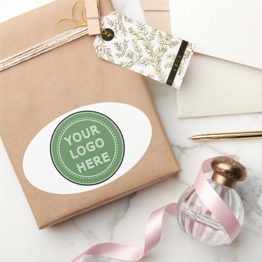 Gestroomlijnd, eigentijds, gepolijst en aanpasbaar ovale sticker (Geschenken)