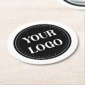 Gestroomlijnd, eigentijds, gepolijst en aanpasbaar ronde kartonnen onderzetter (Gebogen)